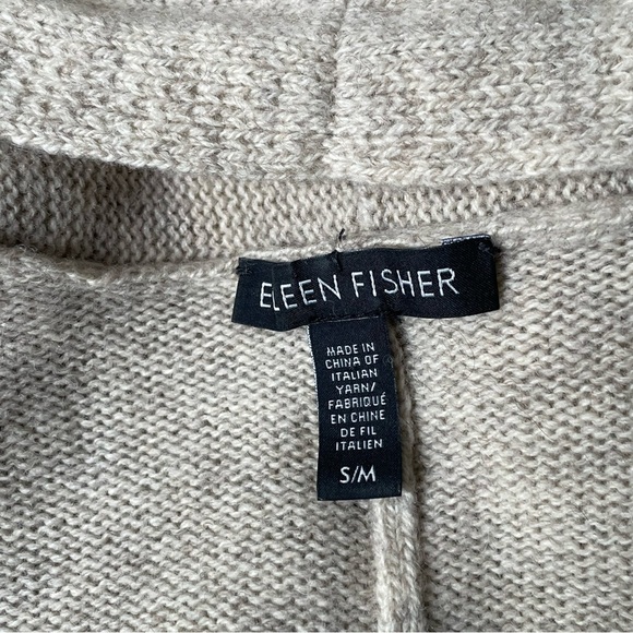 Eileen Fisher Tan Yak Wool Blend Dolman Sleeves Cardigan Sweater - 47151 - Picture 12 of 16